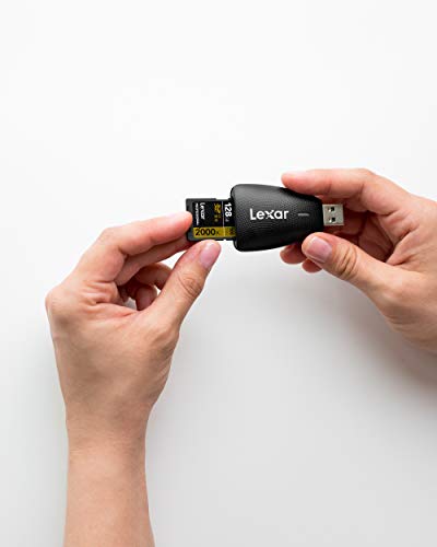 Lexar Multi-Card 2-in-1 USB 3.1 Reader, Works with SD and microSD Cards (LRW450UBNA) (Pack of 2)