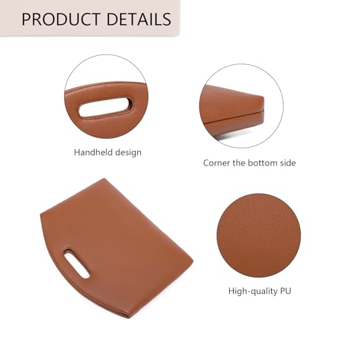Official Document Computer Bag Stylishly Sleek with Multiple Compartments and Easy to Carry Design - color: Saddle Brown/Pu