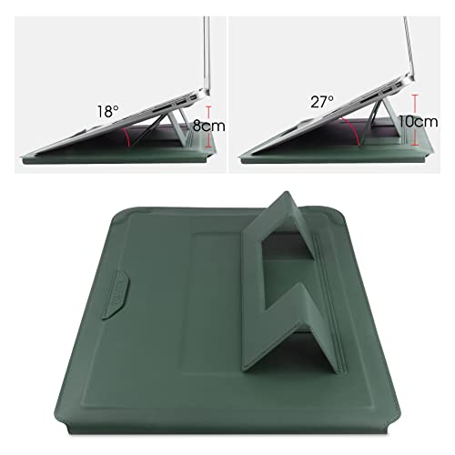 HoYiXi 15 16 Inch Laptop Sleeve Case Leather Bag for MacBook Pro 16 2021 & 2019/Huawei MateBook D15/HP 15.6" PC/MacBook Pro 15/XiaoXin Air 15.6'', Green - color: Green, size: 15-16 in