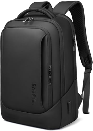 hk Laptop Backpack for Men for 17.3 Inch Computer Bag with USB A&C Charger | Durable WaterResistant HighTech Daypack Casual Backpack for Business Work College Weekender Travel,Black - color: Black, size: 17.3 inch