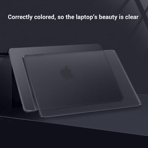 MOSISO Compatible with MacBook Air 15 inch Case M5 M4 M3 M2, Black Clear | 4 in 1 Kit Seamlessly Closes Anti-Fingerprints Matte Hard Shell Cover for 2026-2023 A3448 A3241 A3114 A294 - color: Black Clear