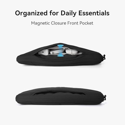 Omnpak Laptop Sleeve for 13 inch MacBook Air/Pro M5-M1 & Neo A18 Pro | with Pocket and Handle,Protective Quilted Puffy Case,Water Resistant Carrying Bag for 13-14" MacBook Air/Pro/Neo - color: Black