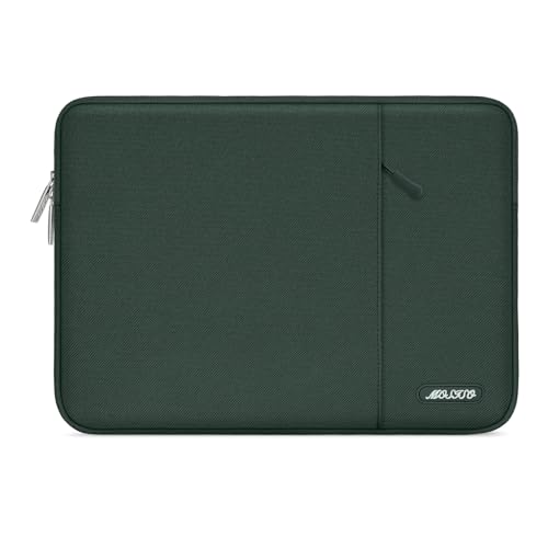 MOSISO Laptop Case 12.3 inch, 11-11.6 inch Laptop Sleeve Bag with Pocket | Compatible with MacBook Air 11.6, Acer HP Dell Lenovo Samsung, Surface Pro, Polyester Vertical Computer Bag, Midnight Green - color: Midnight Green, size: 12.3 inch