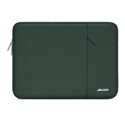 MOSISO Laptop Case 12.3 inch, 11-11.6 inch Laptop Sleeve Bag with Pocket | Compatible with MacBook Air 11.6, Acer HP Dell Lenovo Samsung, Surface Pro, Polyester Vertical Computer Bag, Midnight Green - color: Midnight Green, size: 12.3 inch