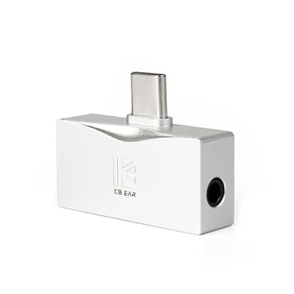 2026 Latest KBEAR TC06 USB C DAC with Headphone Amplifier, Portable Mini DAC Amp with 3.5mm 4.4mm Output, HIFI Hi-Res USB C to 3.5mm Audio Adapter for KZ ZS10 PRO IEM,Work with PC/Laptop/Phone(Silver)