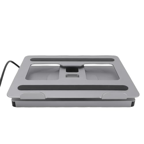 LICAEVEY Laptop Docking Station Stand, 10 in 1 USB C Hub with 100W PD Charging 4K HDMI Gigabit Ethernet Foldable Riser for Laptops Under 16 Inches