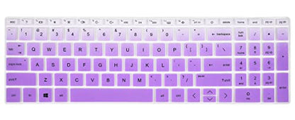 Keyboard Cover for HP 17.3 Laptop 17-cn 17-cp Series 17-cp2199nr 17-cn3399nr 17-cn3097nr 17-cp3003dx 17-cn4153cl 17-cn2083dx 17-cp3155cl 17-cp2025dx cp3005dx 17z-cp300/200 17t-cn400/cn200 - color: Ombre Purple