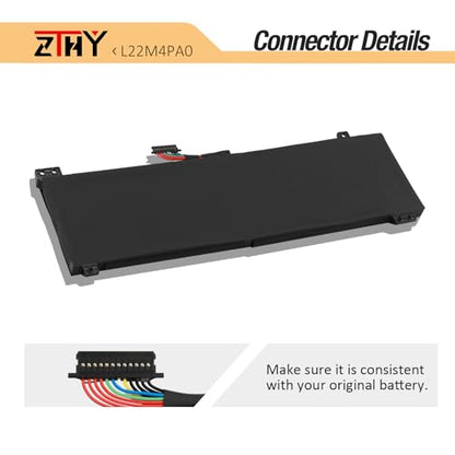 L22B4PA0 L22M4PA0 Laptop Battery for Lenovo Legion Slim 5-16APH8 5-16IRH8 | LOQ 15APH8 15IRH8 16APH8 16IRH8 IdeaPad 1-15IAU7 Series L22D4PA0 L22X4PA0 5B11N45957 SB11K38532 15.44V 60Wh - size: 9.13*3.07*0.27inch L22M4PA0
