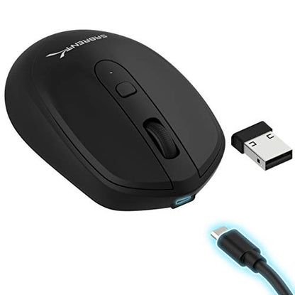 SABRENT 2.4GHz Rechargeable Wireless Mouse with Adjustable Resolution (MS-RCWM) - size: Rechargeable Wireless