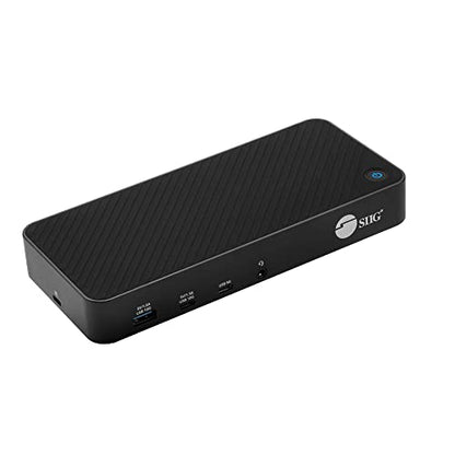 SIIG DisplayLink USB-C Dock, Triple 4K60Hz, 100W PD, JU-DK0P11-S1 | Run three 4K60Hz displays or one 5K60Hz display through DisplayLink; 100W PD, USB and Gigabit Ethernet expand laptops. - style: Triple 4K Display