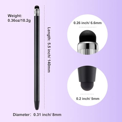 Stylus Pen for Touchscreen, ChaoQ 10pcs High Sensitivity and Precision Stylus Pen for iPad iPhone Android Compatible with All Touch Screens (Black/Silver) - color: 10 Black Silver