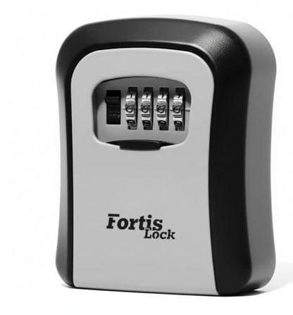 Box for Keys with Code, Wall Mount Combination Key Lock Box, 4-Digit Resettable, Weather-Resistant Outdoor Metal Lockbox, Large Capacity Key Safe