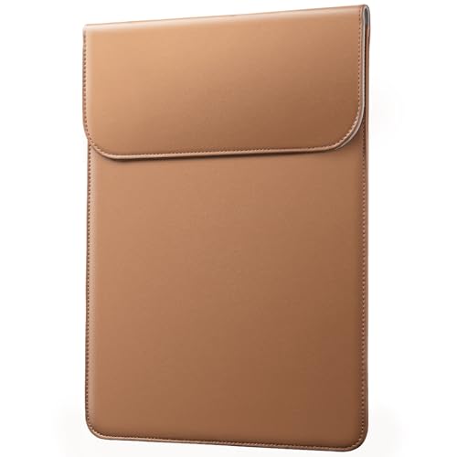 JETech Slim Laptop Sleeve for 14-Inch Devices, Brown | For MacBook Neo (A18 Pro), MacBook Pro 14"(M5-M1, 2026-2020), Slim Lightweight Design, PU Leather Material - color: Brown, size: 14-Inch