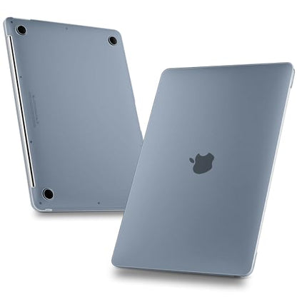 Batianda Matte Ultra-Thin MacBook Pro 13 inch Case 2022 2020 Release Model A2338 M1 M2 A2251 A2289 Fingerprint-Resistant, Precision Fit, Durable with TPU Keyboard Cover and OTG Adapter,Steel Blue - color: Steel Blue
