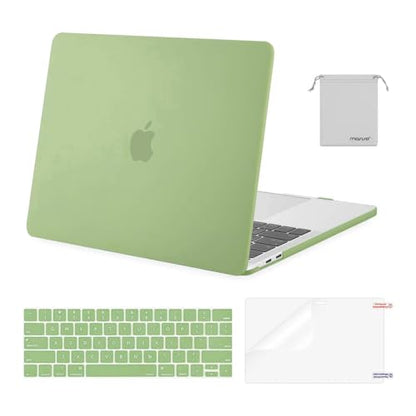 MOSISO Compatible with MacBook Pro 13 inch Case M2 M1 2026 2025 2024-2016 | A2338 A2251 A2289 A2159 A1989 A1708 A1706, Plastic Hard Shell&Keyboard Cover&Screen Film&Storage Bag, Avocado Green - color: Avocado Green