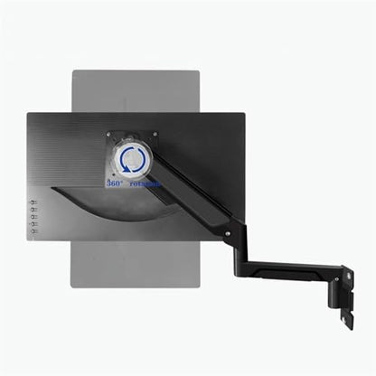 Adjustable Monitor Arm Wall Mount Monitor Arm with Laptop Tray, Aluminum Gas Spring Full Motion Laptop Mount Arm Fits Max 32 inch, 19.8 lbs Screens/ 10-17" Laptop Monitor Arm Mount(White) - color: White