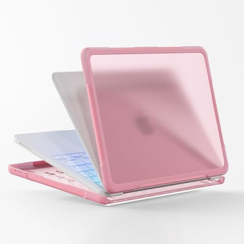 Batianda Ultimate Rugged Case for MacBook Neo 13 Inch 2026, Blush | Fits Model A3404, Shock-Absorbing TPU Bumper, Carbon Fiber Side Texture, Matte Rugged Shockproof Hybrid Protective Shell - color: Blush