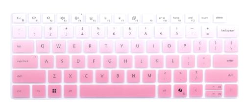 Silicone Keyboard Skin Cover Compatible for Dell Pro 14/Max14 PC14255 PC14250 MC14250 MC14255, Dell Pro 14 Plus PB14255 PB14250 Laptop Without Numeric Keypad (NOT for PA13250 PA14250) (Ombre Pink) - color: Ombre PInk, size: compatible for Pro 14
