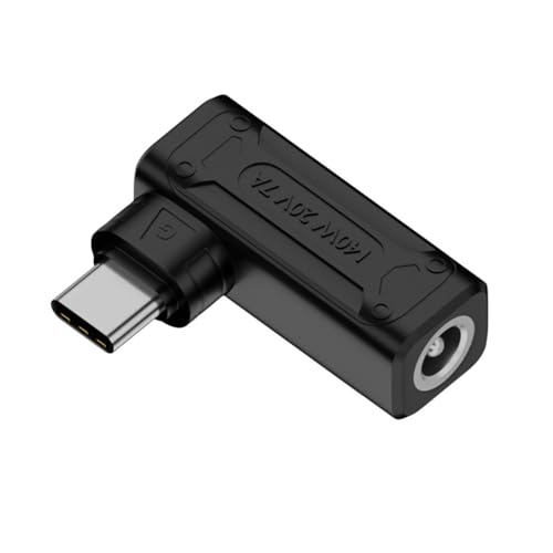 140W 100W DC Jack 5.5x2.1mm Input to USB-C Type-C Angled 90 Degree Power Plug Charge Adapter for Laptop Phone - style: 5.5x2.1mm 140W
