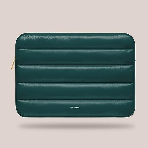 Vandel The Original Puffy Laptop Sleeve 13-14 Inch, Laptop Sleeve for Women | Protective Carrying Case Cover for MacBook Pro 14 in, MacBook Air 13 Inch, iPad Pro 12.9, Dell, Asus, HP - color: f. Shiny Emerald