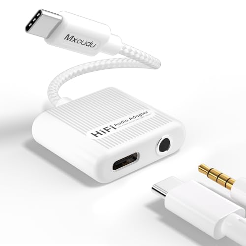 USB C to 3.5mm Audio Adapter and Charger 2 in 1 USB C to Aux Headphone Dongle with 60W PD Fast Charging Compatible with iPhone 16/16 Pro/15/15 Pro Max, Galaxy S24/S23/S22/S23FE, Pixel 8/7, iPad Pro