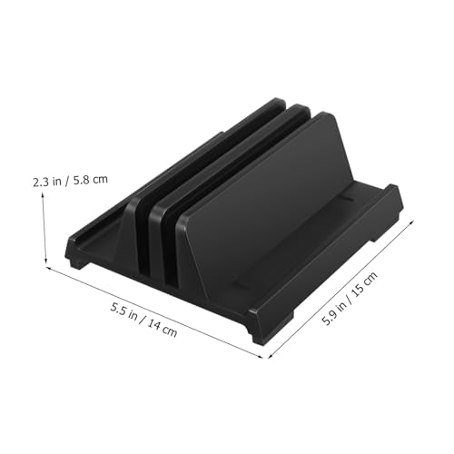 Adjustable Laptop Vertical Stand Dual Slot Laptop Holder for Desk Universal Upright Support for Home Office Ergonomic Workspace Organizer