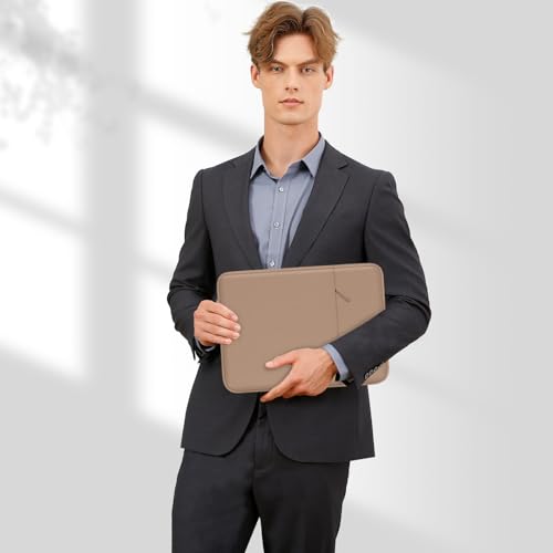 MOSISO Laptop Case 13 inch, Laptop Sleeve Bag with Pocket | Compatible with MacBook Neo A3404 2026/Air/Pro 13 M5/M4/M3/M2/M1 2026-2016, Polyester Vertical Computer Bag, Bronze Brown - color: Bronze Brown, size: 13 inch
