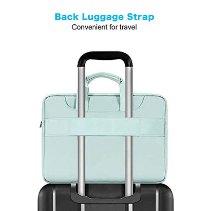 MOSISO 360 Protective Laptop Bag 13 inch, 13-13.3 inch Computer Bag | Compatible with MacBook Neo 13 inch/Air 13.6, HP,Dell,Lenovo,Asus, Laptop Carrying Case with Strap&Handle, Mint Green - color: Mint Green, size: 13 inch