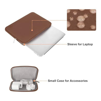 MOSISO Laptop Case 13.3 inch, 13-13.3 inch Laptop Sleeve with Small Case | Compatible with MacBook Air/Pro 13/Pro 14 M5 M4 M3 M2 M1, HP Dell ASUS Lenovo, Neoprene Computer Sleeve Bag, Caramel Brown - color: Caramel Brown, size: 13.3 inch