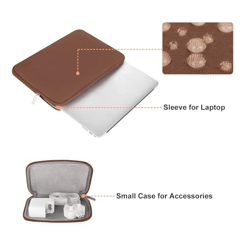 MOSISO Laptop Case 13 inch, 13 inch Laptop Sleeve with Small Case | Compatible with MacBook Neo / Air M5 M4 M3 M2 M1 2026-2018 / Pro M2 M1 2026-2016, Neoprene Computer Sleeve Bag, Caramel Brown - color: Caramel Brown, size: 13 inch