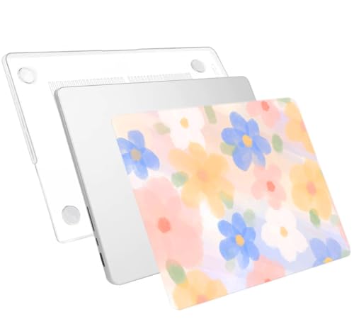 LanBaiLan Compatible with MacBook Pro 14 inch Case 2026 2025 2024 2023 2022 2021 M5 M4 M3 M2 M1 A3434 A3112 A3185 A3401 A2918 A2992 A2779 A2442, Protective Case & Keyboard Cover, Color Flower - color: Flower