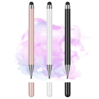 3PCS Tablets Stylus Pen for All Touchscreen Devices with Precision Disc Tip | 2-in-1 Universal Stylus Compatible with Android, Phone, and Nintendo Switch, Perfect for Writing, Drawing, and Note-Taking