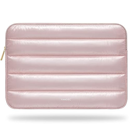 Vandel The Original Puffy Laptop Sleeve 13-14 Inch, Laptop Sleeve for Women | Protective Carrying Case Cover for MacBook Pro 14 in, MacBook Air 13 Inch, iPad Pro 12.9, Dell, Asus, HP - color: i. Shiny Pink