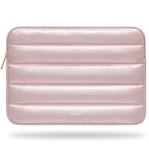 Vandel The Original Puffy Laptop Sleeve 13-14 Inch, Laptop Sleeve for Women | Protective Carrying Case Cover for MacBook Pro 14 in, MacBook Air 13 Inch, iPad Pro 12.9, Dell, Asus, HP - color: i. Shiny Pink