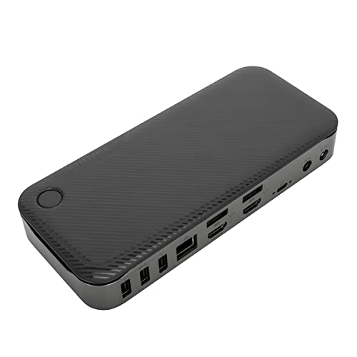 Targus USB C Hybrid/Universal Quad 4K Docking Station, Single 8K or Quad 4K UHD Display, 2 DisplayPort or 2 HDMI Ports, 100W Power Delivery (DOCK710USZ) Silver