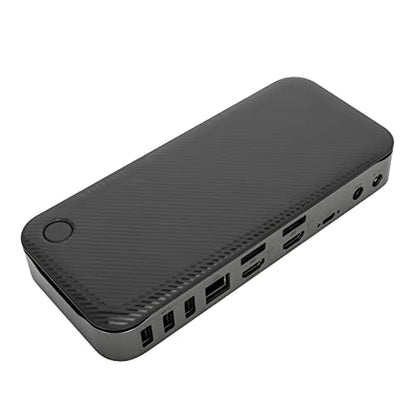 Targus USB C Hybrid/Universal Quad 4K Docking Station, Single 8K or Quad 4K UHD Display, 2 DisplayPort or 2 HDMI Ports, 100W Power Delivery (DOCK710USZ) Silver