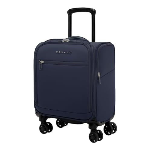 Verage Underseat Carry On Luggage with Wheels,14-Inch,Navy | Personal Item Bag,Airline Approved, Laptop Compartment, USB Charging Port - color: Navy, size: 14-Inch Compact Underseat