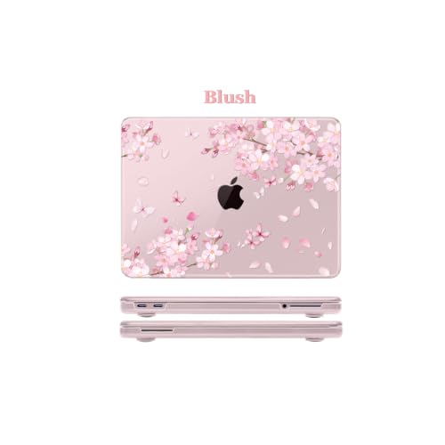Cherry Blossom Pink Case for 2026 MacBook Neo 13 Inch A18 Pro A3404 | Flying Flowers & Butterflies Blush Hard Shell. 5-in-1 Set. Perfect for Students & Office. Fits A3404 Only. Not for Air/Pro 13 - color: Cherry Blossom