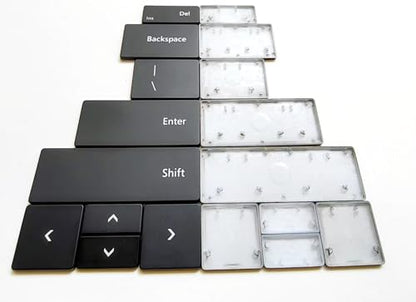 Replacement Keycap Keys Full Set of Key Cap Compatible for Surface Pro 4/5/6/7/7Plus 1724 1796 1807 1866 1960 1961 Keyboard 2015-2021 Year (Black) - color: Black