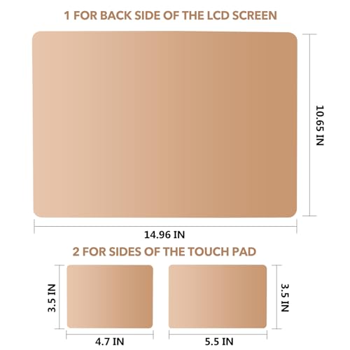 AIMSA Laptop Skin Sticker Cover Decal Fits 12 13 13.3 14 15 15.4 15.6 inch Laptop Protector Notebook Notebook Art Deco Brown Gradient Stickers, Easy to Apply and Remove - color: Brown Gradient