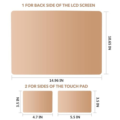 AIMSA Laptop Skin Sticker Cover Decal Fits 12 13 13.3 14 15 15.4 15.6 inch Laptop Protector Notebook Notebook Art Deco Brown Gradient Stickers, Easy to Apply and Remove - color: Brown Gradient
