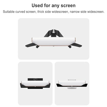 Monitor Clip on Fan,Portable 3 Speed Quiet Bladeless Desk Fan,Adjustable Wind Angle Monitor USB Fan for Home Office for Laptop PC Monitor (White)