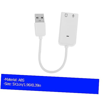 TEHAUX 2Pcs USB External Sound Card Adapter Independent Practical Audio Adapter for Laptop Plug and Sound Quality with Noise Reduction No Driver Required