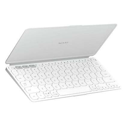 Logitech Keys-to-Go 2 Portable Bluetooth Keyboard - Pale Grey | Built-in cover, slim and compact, for tablet, Windows, Android, Linux, iPad, iPhone, Mac, Apple TV - color: Pale Gray, style: Keys-To-Go 2