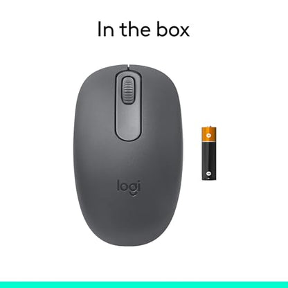 Logitech M196 Compact Ambidextrous Bluetooth Wireless Mouse - Graphite | Bluetooth connectivity, no USB receiver, quiet clicks, 3 non-customizable buttons, 12-month battery life, PC Mac compatible - color: Graphite