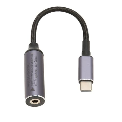 DC Input to Type C Cable, USB C to DC Adapter, Type C Transfer DC Port for A Variety of Small Chargers, Laptops, Etc