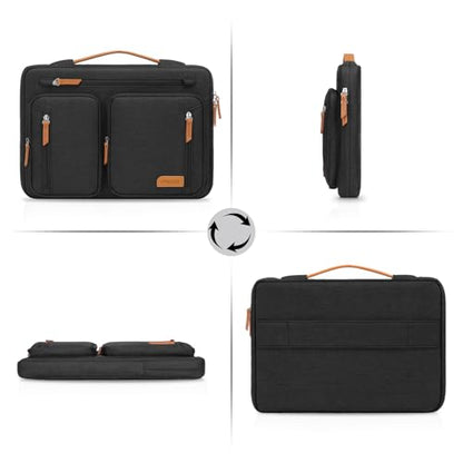 MOSISO 360 Protective Laptop Case 15.6 inch, 15-16 inch Laptop Sleeve | Compatible with MacBook Pro 16, HP Acer Dell Lenovo ASUS, Side Open Carrying Computer Bag with 5 Accessory Pockets&Belt,Black - color: Black, size: 15.6 inch