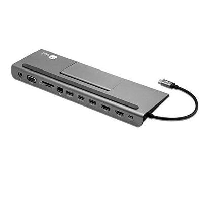 SIIG USB-C MST Triple Monitor Dock, 4K, 100W PD, JU-DK0E11-S1 | Drive one 4K, two 1080p or three 720p displays on Windows; 100W PD, Ethernet, USB and card readers consolidate a desk.