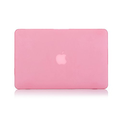 RUBAN Case Compatible with MacBook Air 13 Inch (Models: A1369 & A1466, Older Version 2010-2017 Release), Slim Snap On Hard Shell Protective Cover and Keyboard Cover, Pink - color: Pink