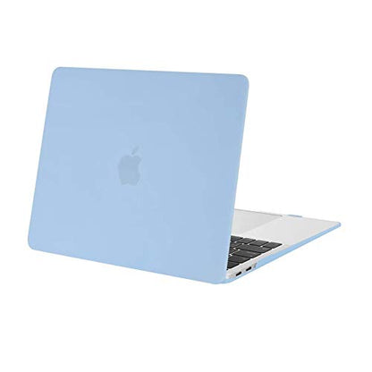 MOSISO Compatible with MacBook Air 13 inch Case M1 2022-2018 | Touch ID Plastic Hard Shell Cover Compatible with MacBook Air 13.3 inch Case, A2337 M1 A2179 A1932, Airy Blue - color: Airy Blue